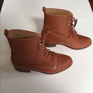 Sézane Eugene lace-up leather boots size 37